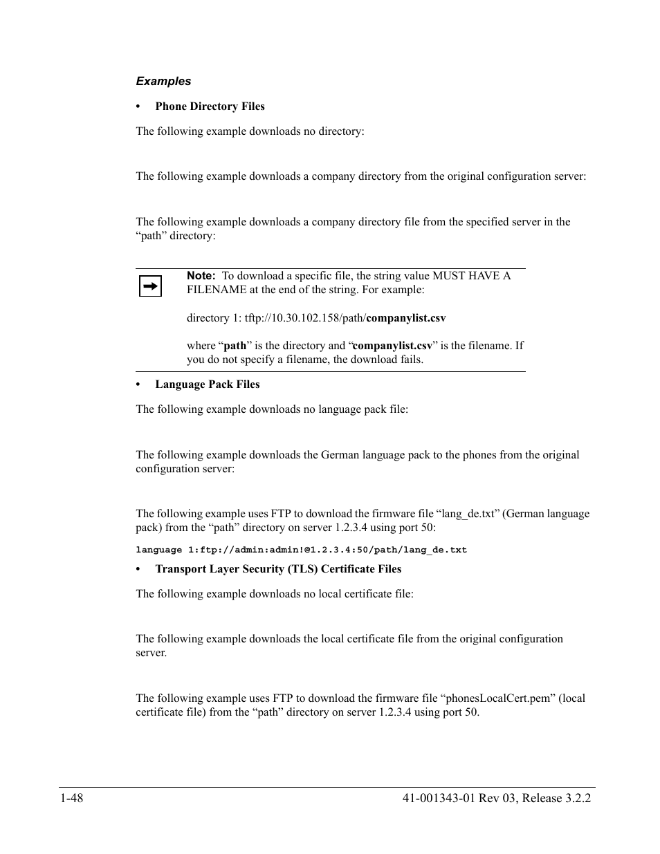 Examples | AASTRA 6700i series, 9143, 9480i, 9480i CT SIP Administrator Guide EN User Manual | Page 65 / 1049