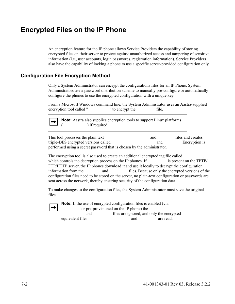 Encrypted files on the ip phone, Configuration file encryption method, Encrypted files on the ip phone -2 | Configuration file encryption method -2 | AASTRA 6700i series, 9143, 9480i, 9480i CT SIP Administrator Guide EN User Manual | Page 689 / 1049