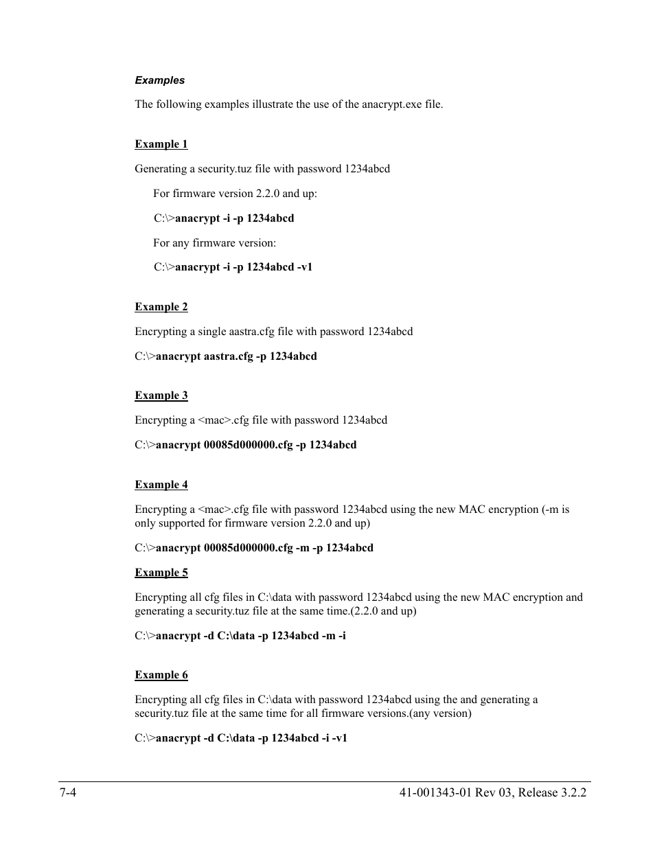 Examples | AASTRA 6700i series, 9143, 9480i, 9480i CT SIP Administrator Guide EN User Manual | Page 691 / 1049