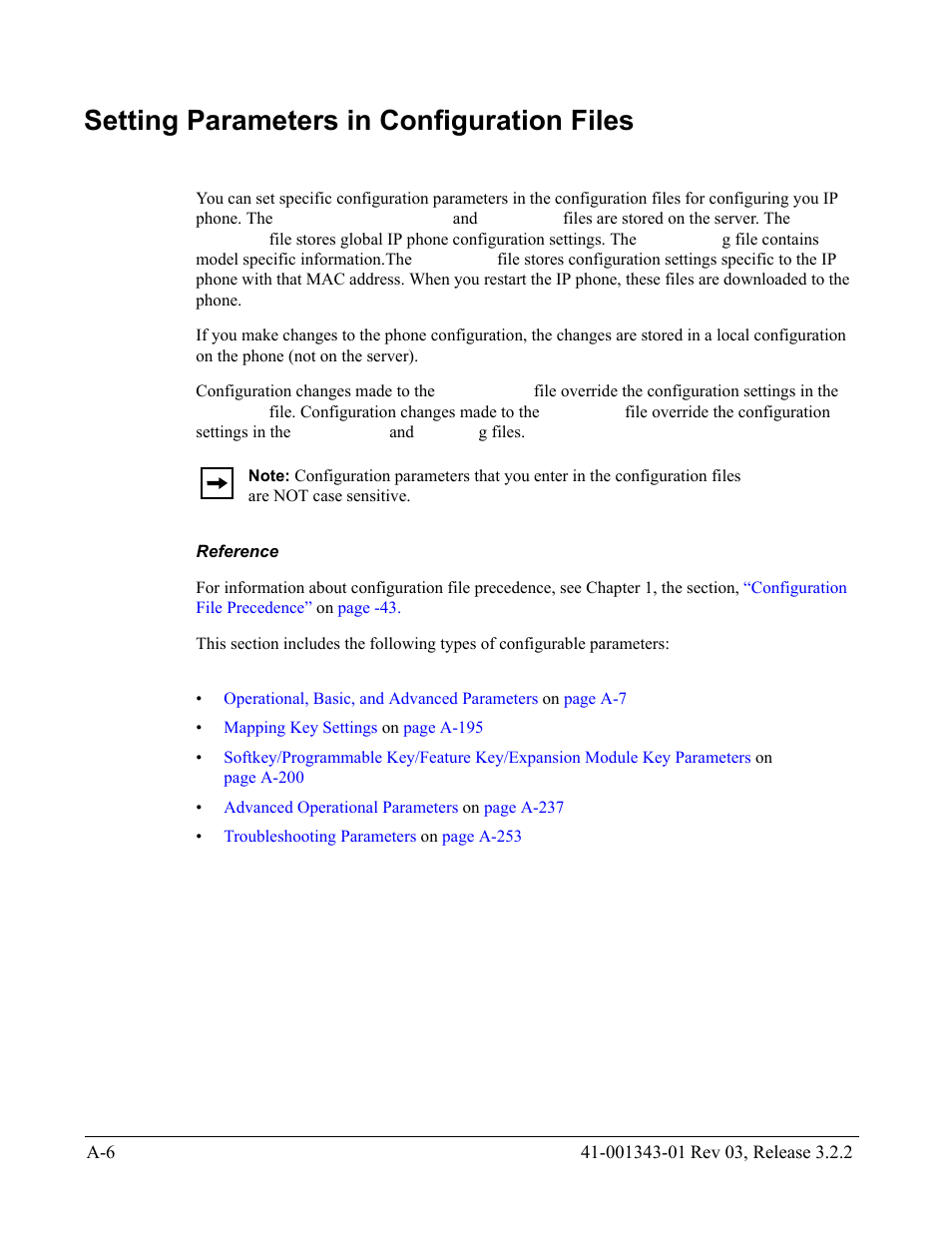 Setting parameters in configuration files, Reference | AASTRA 6700i series, 9143, 9480i, 9480i CT SIP Administrator Guide EN User Manual | Page 737 / 1049