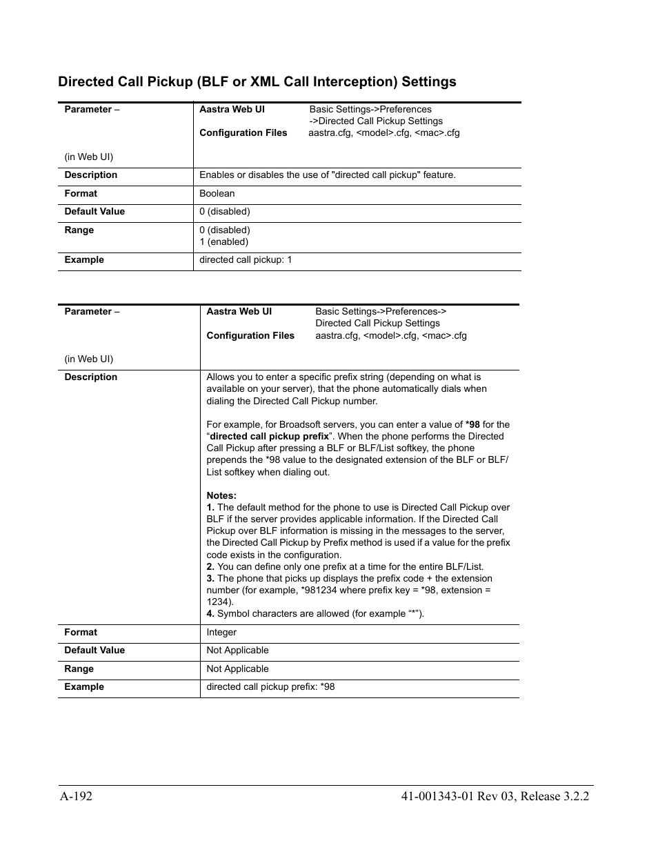 Section | AASTRA 6700i series, 9143, 9480i, 9480i CT SIP Administrator Guide EN User Manual | Page 923 / 1049