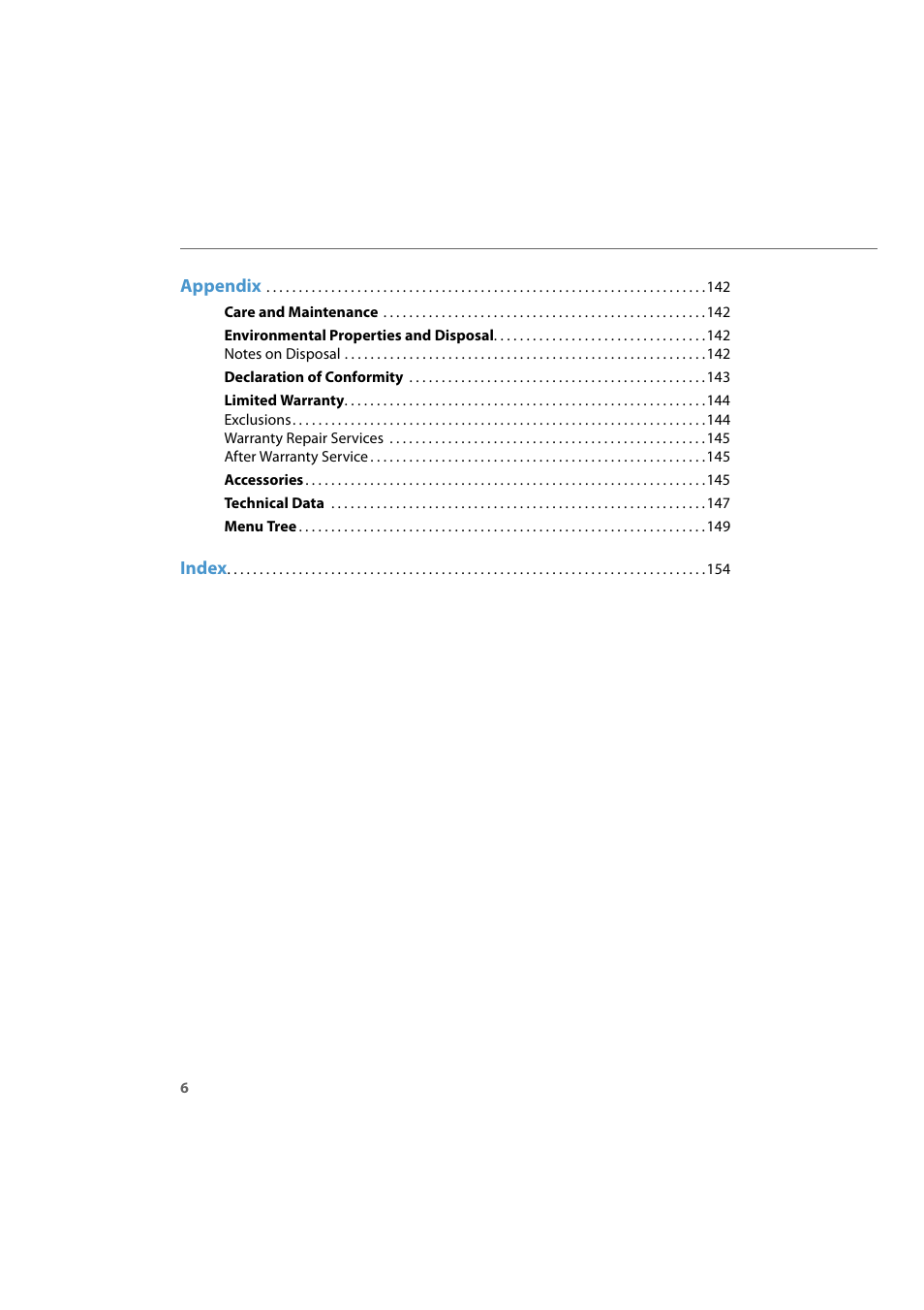 Appendix, Index | AASTRA 600d for Aastra 800 and OpenCom 100 User Guide EN User Manual | Page 8 / 164