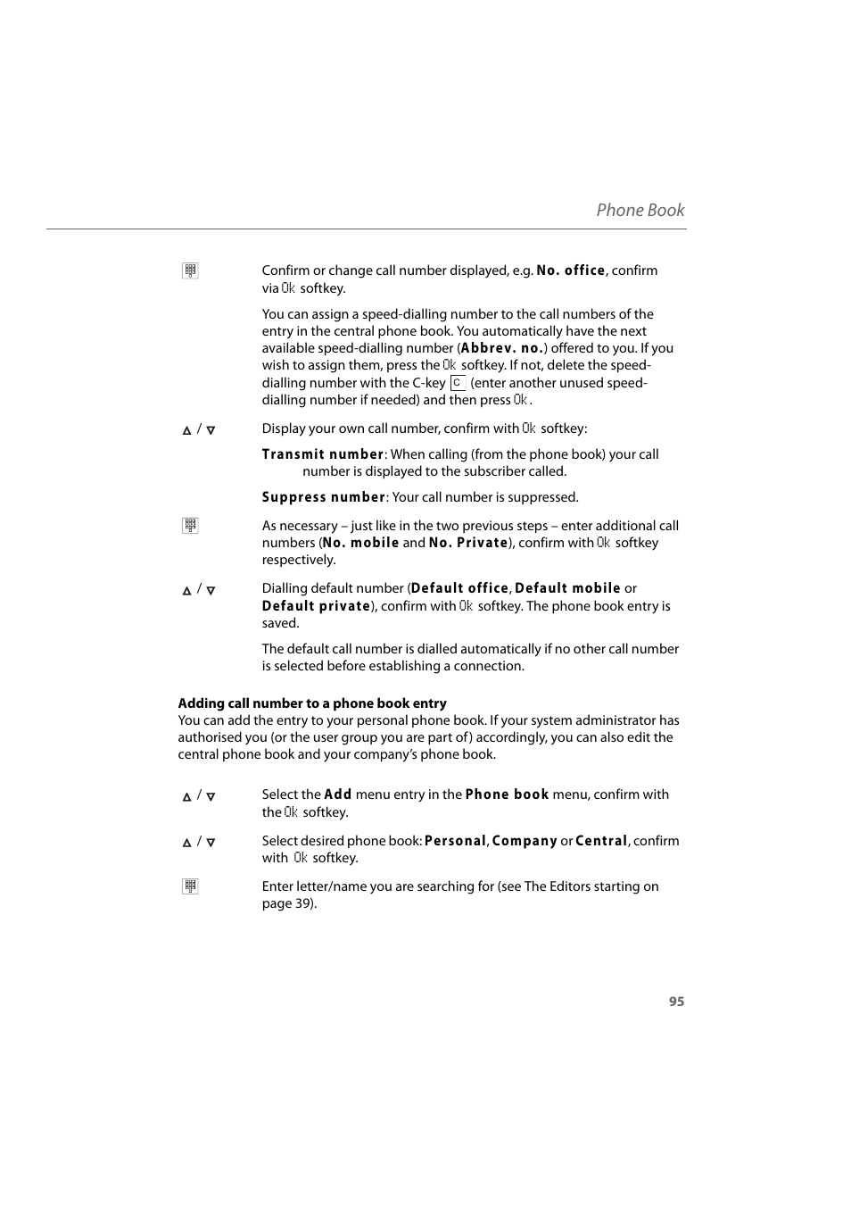 Phone book | AASTRA 600d for Aastra 800 and OpenCom 100 User Guide EN User Manual | Page 97 / 164