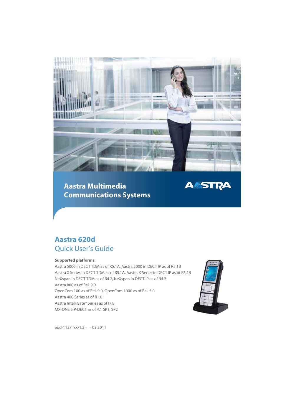 AASTRA 620d for Aastra 400 Quick User Guide User Manual | 30 pages