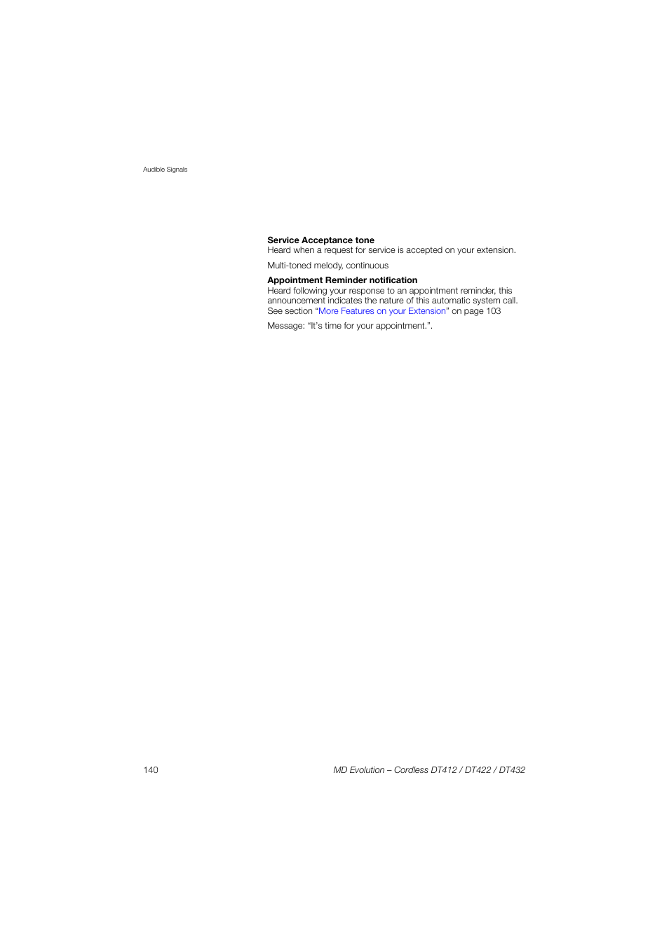 AASTRA DT4x2 for MD Evolution User Guide EN User Manual | Page 140 / 166