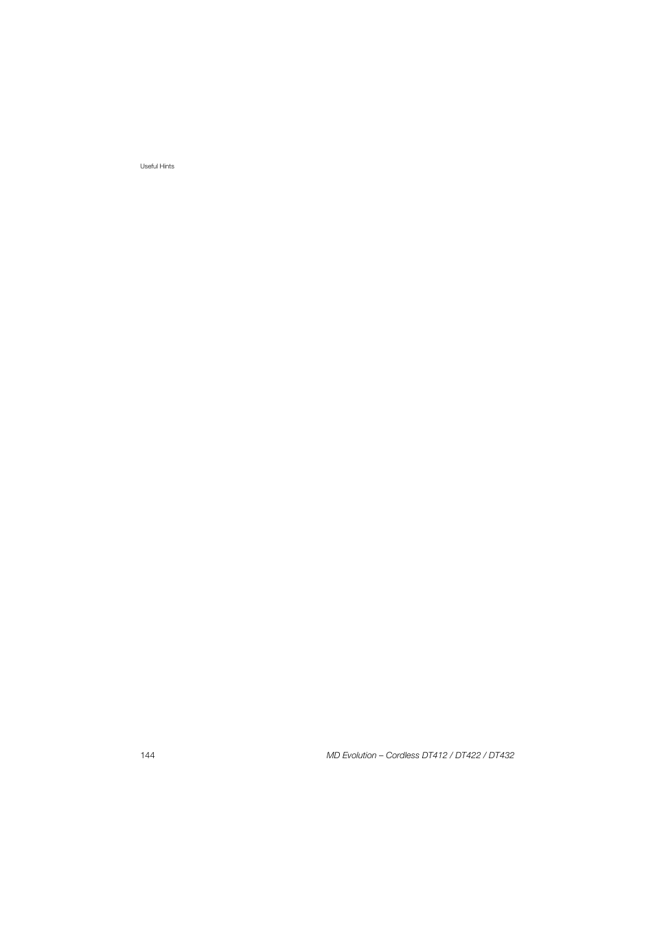 AASTRA DT4x2 for MD Evolution User Guide EN User Manual | Page 144 / 166