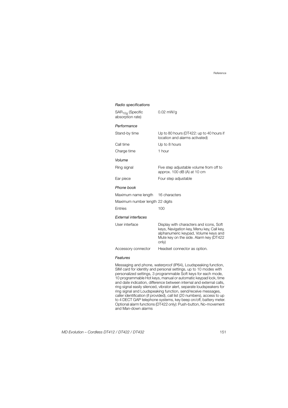 AASTRA DT4x2 for MD Evolution User Guide EN User Manual | Page 151 / 166