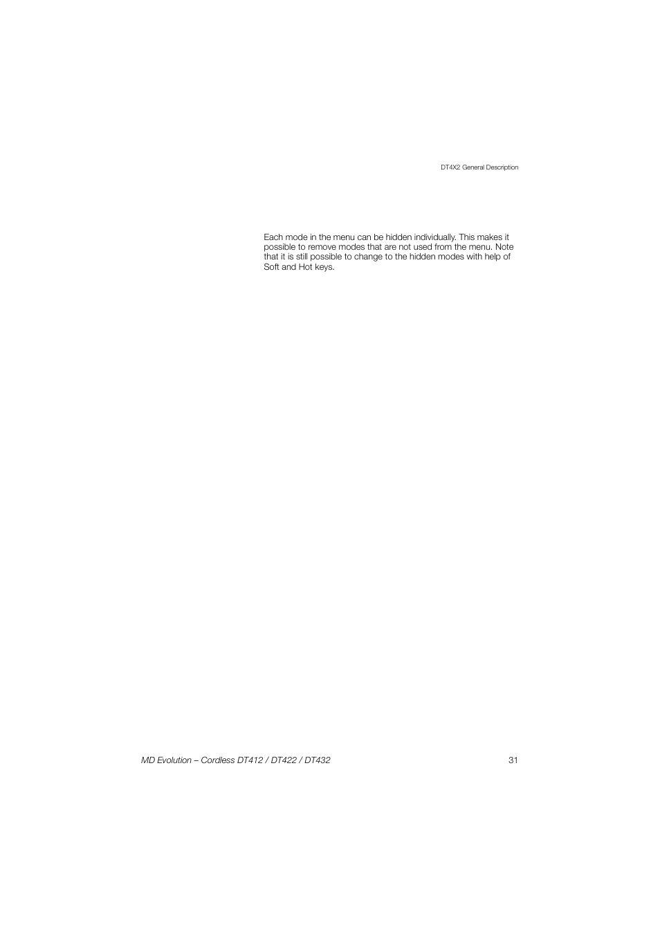 AASTRA DT4x2 for MD Evolution User Guide EN User Manual | Page 31 / 166