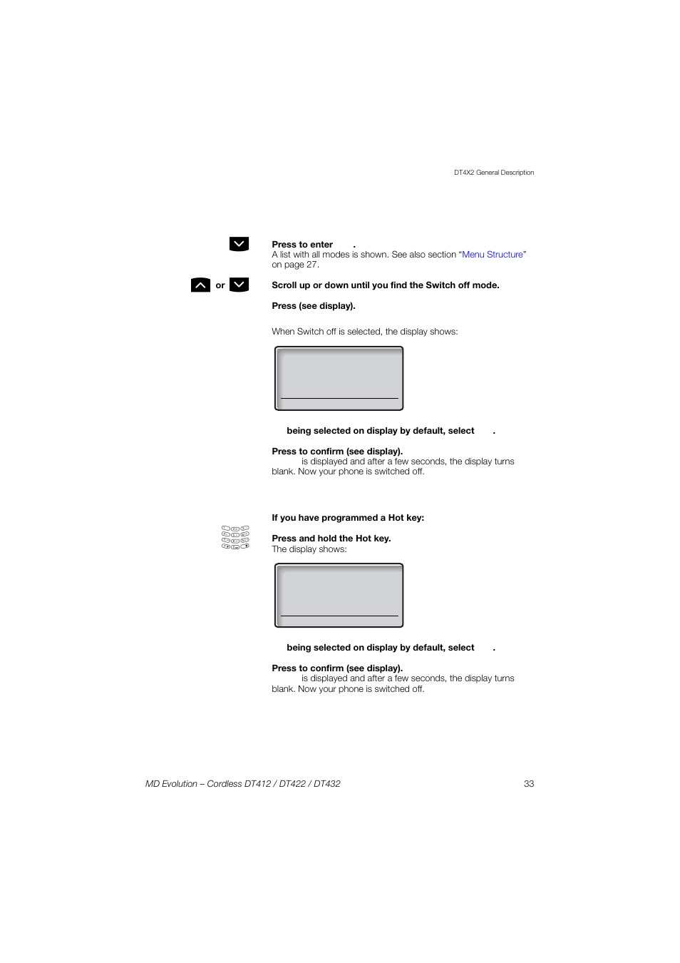 AASTRA DT4x2 for MD Evolution User Guide EN User Manual | Page 33 / 166