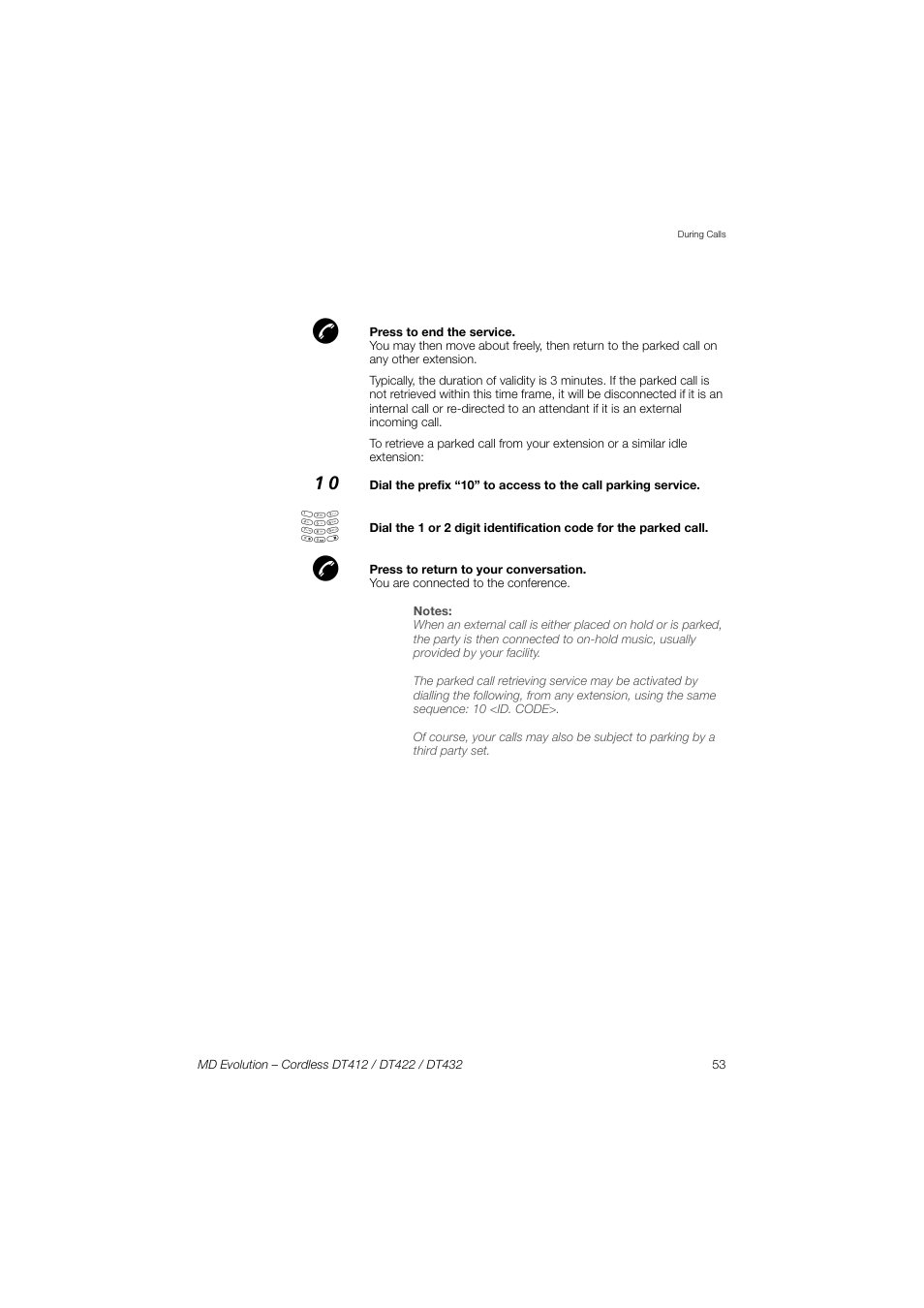 AASTRA DT4x2 for MD Evolution User Guide EN User Manual | Page 53 / 166