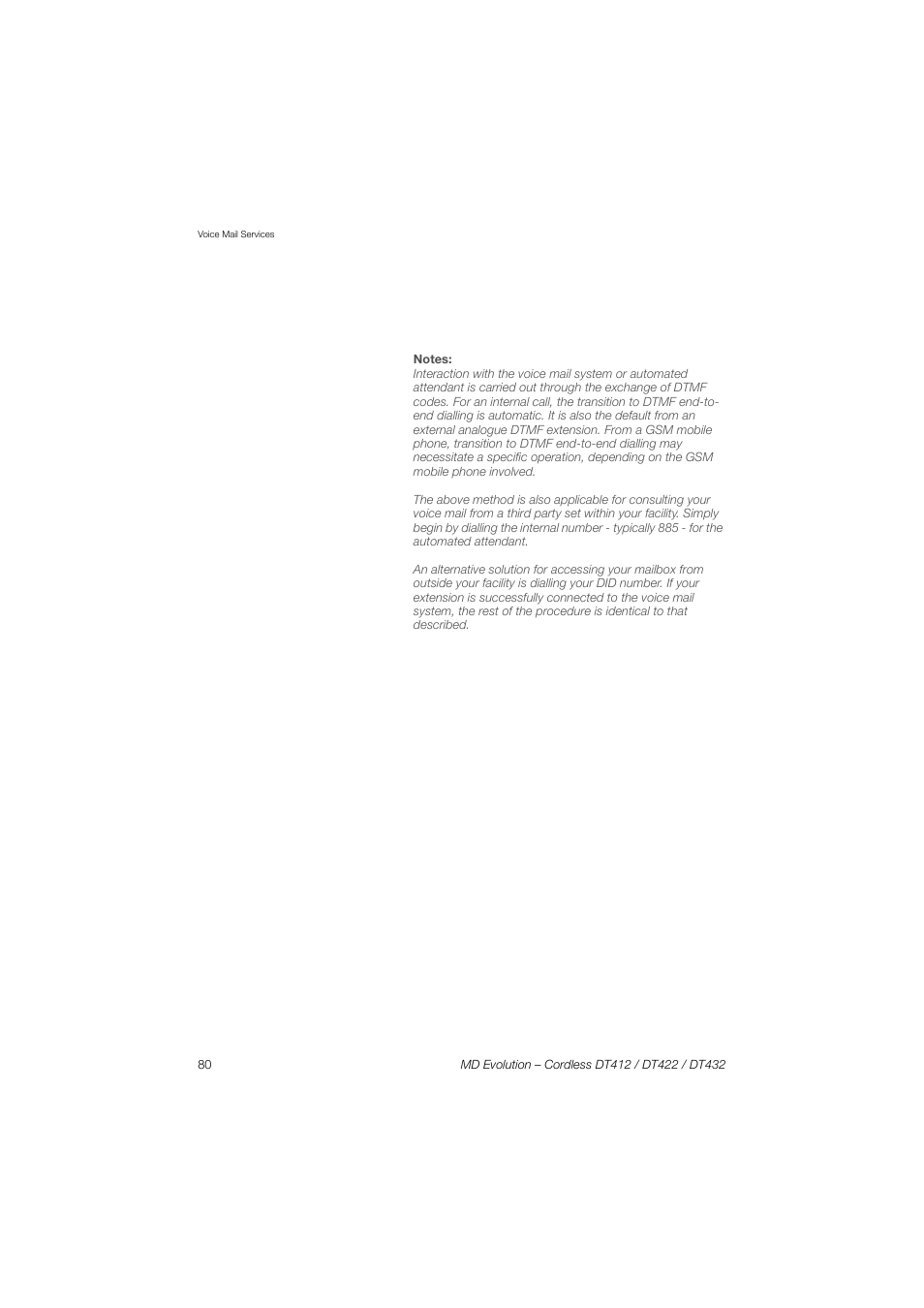 AASTRA DT4x2 for MD Evolution User Guide EN User Manual | Page 80 / 166