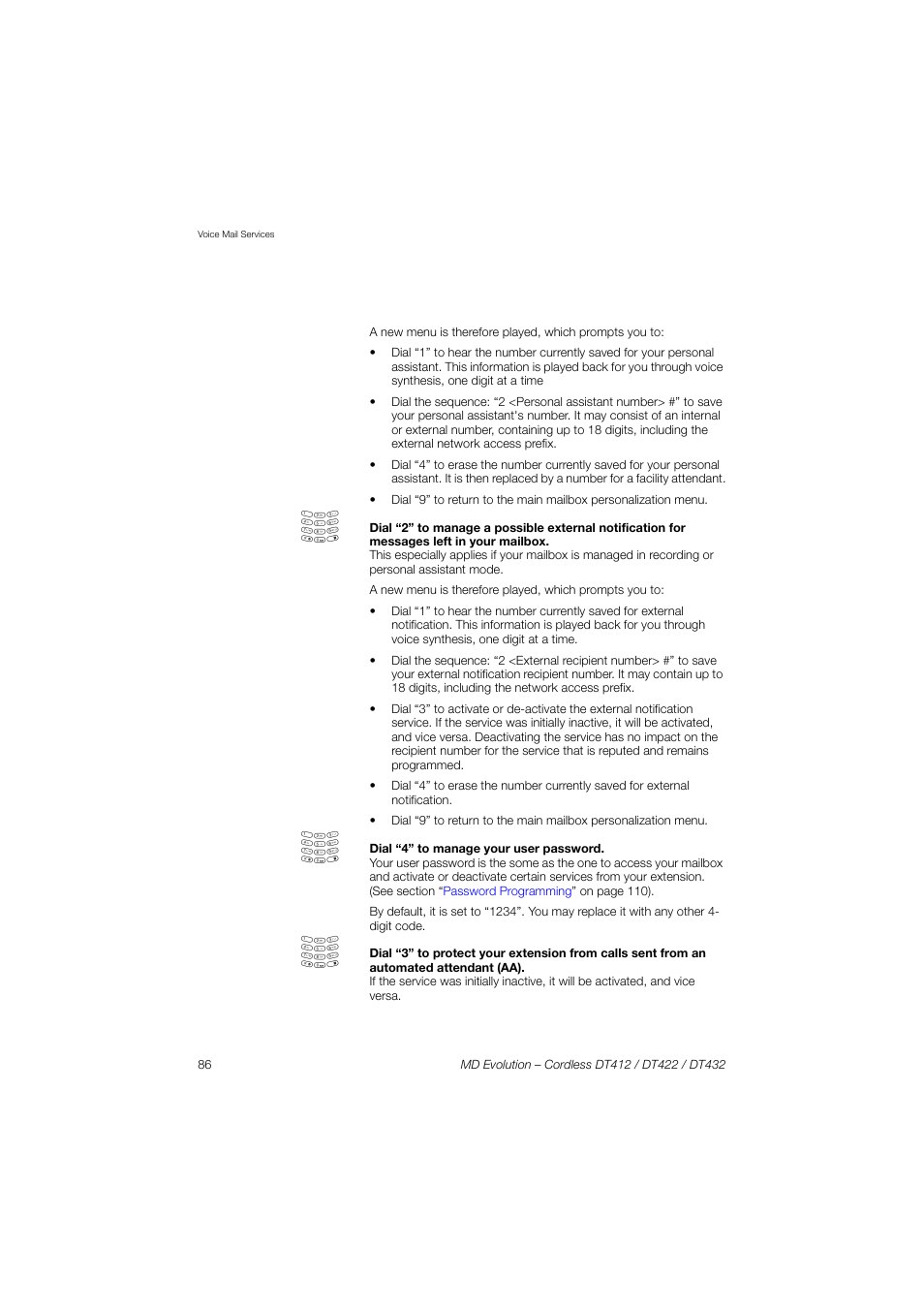 AASTRA DT4x2 for MD Evolution User Guide EN User Manual | Page 86 / 166