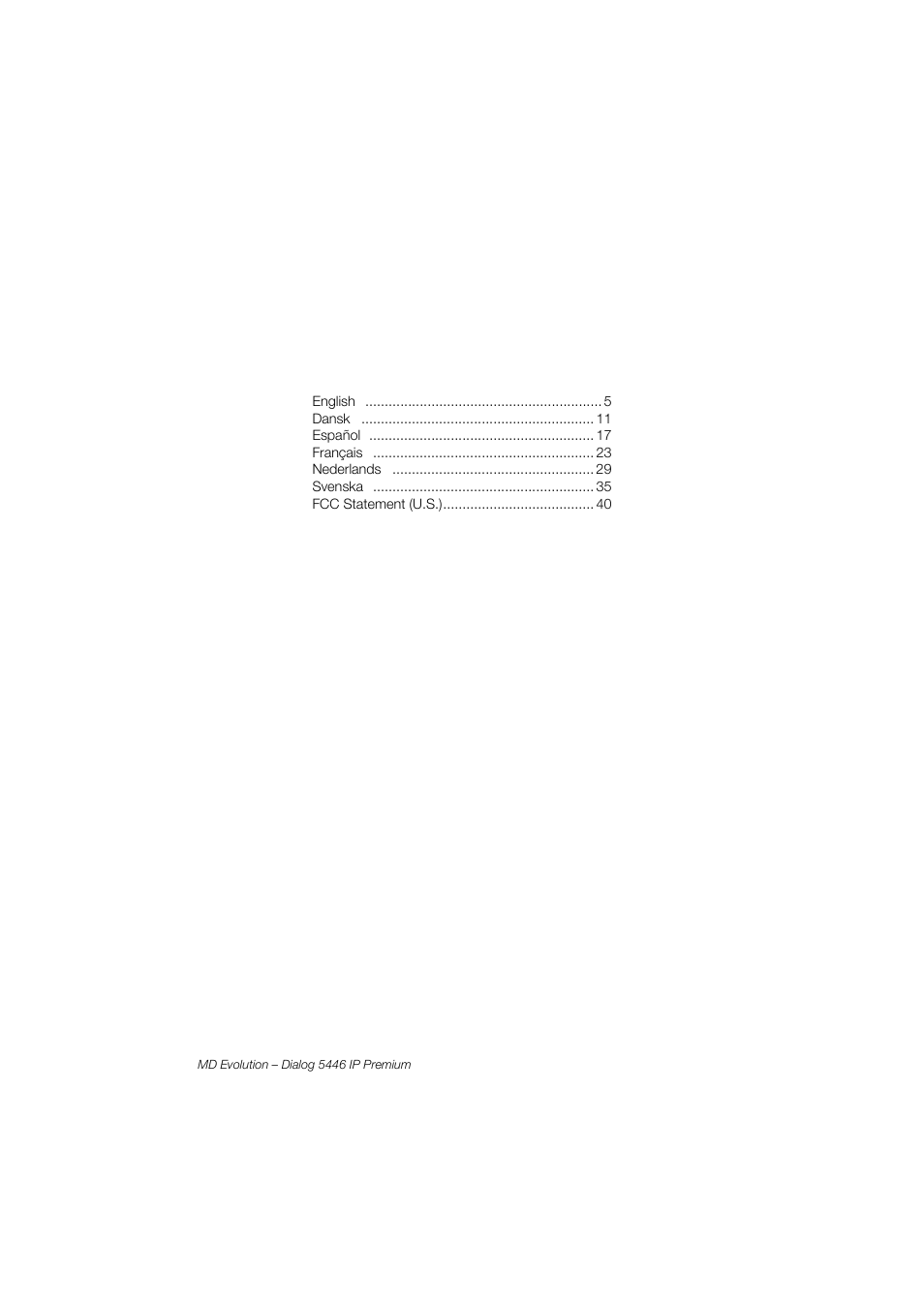 AASTRA 7446ip (5446ip) for MD Evolution Quick Reference Guide User Manual | Page 3 / 44