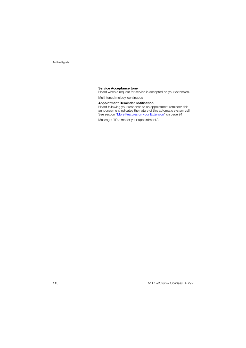 AASTRA DT292 for MD Evolution User Guide EN User Manual | Page 116 / 148