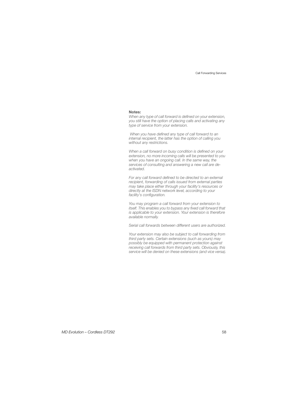 AASTRA DT292 for MD Evolution User Guide EN User Manual | Page 59 / 148