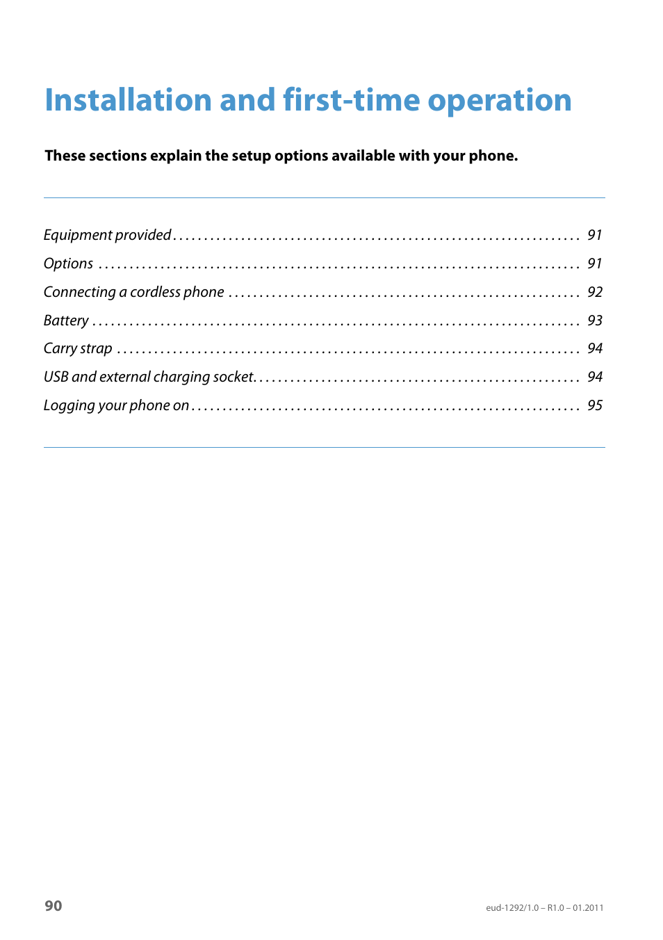 Installation and first-time operation | AASTRA 630d for Aastra 400 User Guide EN User Manual | Page 90 / 103