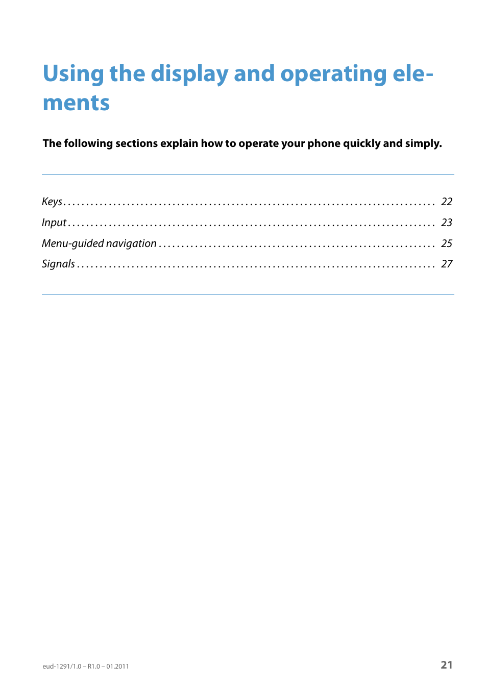 Using the display and operating elements, Using the display and operating ele- ments | AASTRA 620d for Aastra 400 User Guide EN User Manual | Page 21 / 101