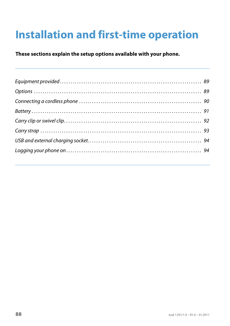 Installation and first-time operation | AASTRA 620d for Aastra 400 User Guide EN User Manual | Page 88 / 101