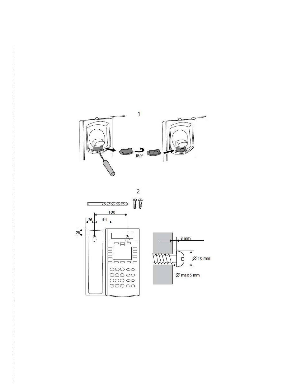 Wall mounting | AASTRA 7187a for MX-ONE EN User Manual | Page 37 / 38