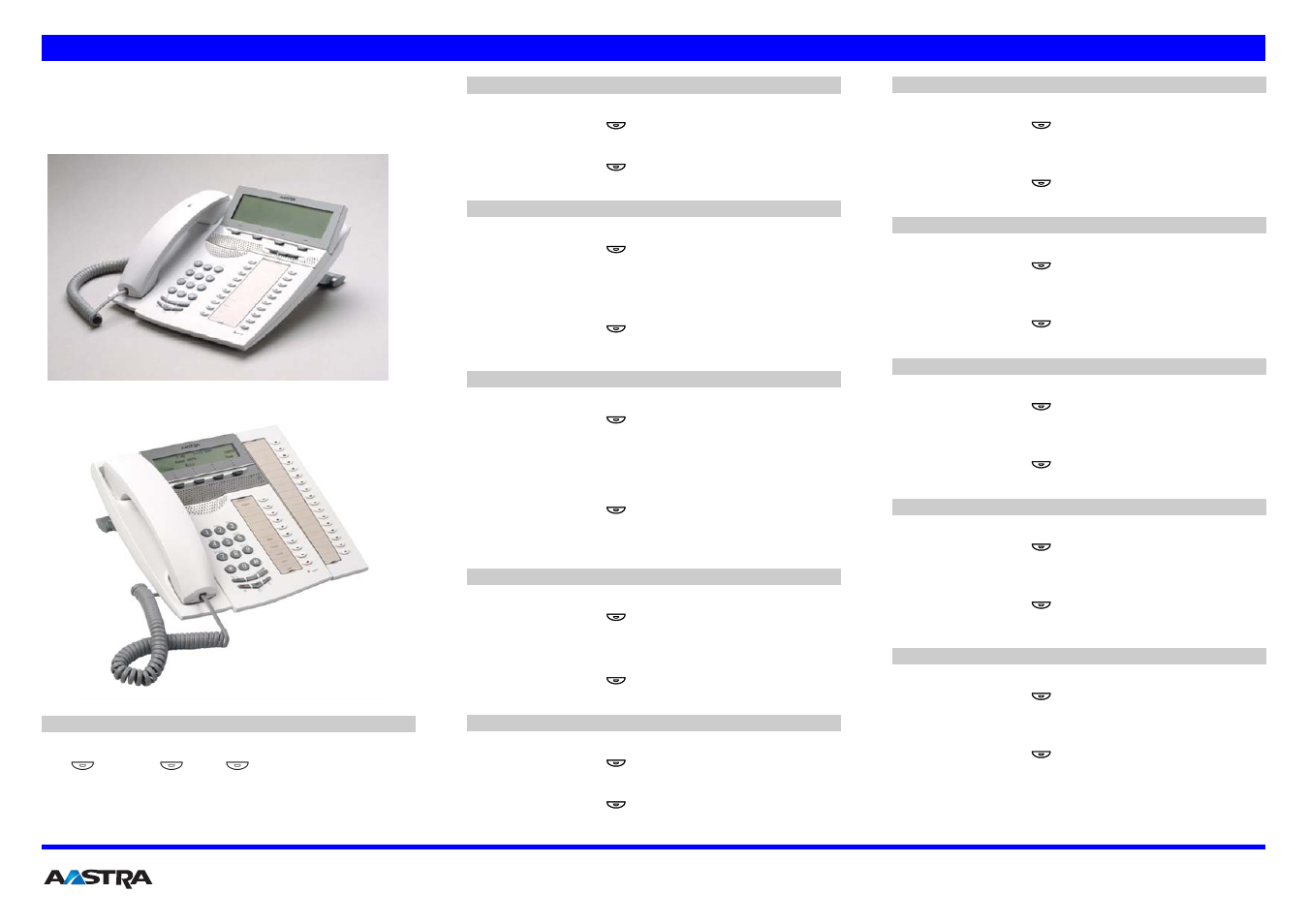 AASTRA 4225 Hotel Reception Desk Quick Reference Guide User Manual | 2 pages