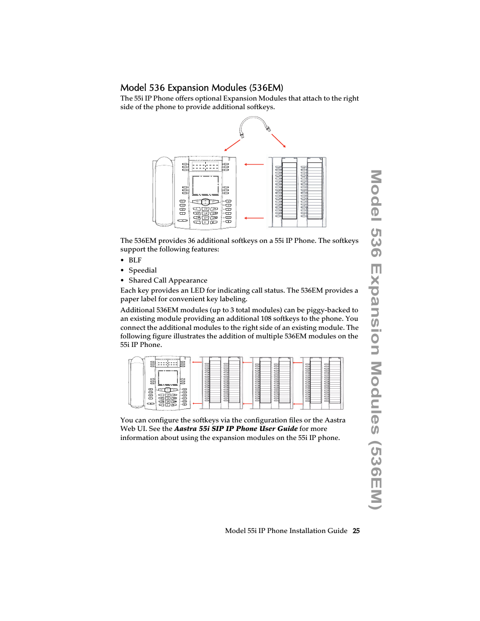Model 536 expansion modules (536em) | AASTRA 6755i Installation Guide EN User Manual | Page 31 / 42