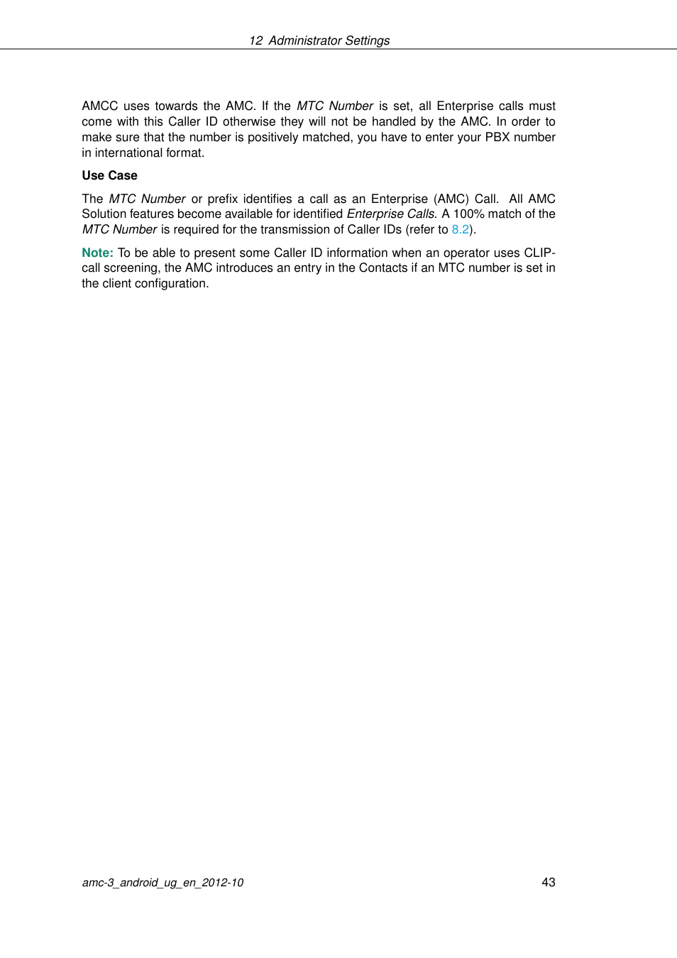 AASTRA AMC 3 for Android EN User Manual | Page 43 / 57
