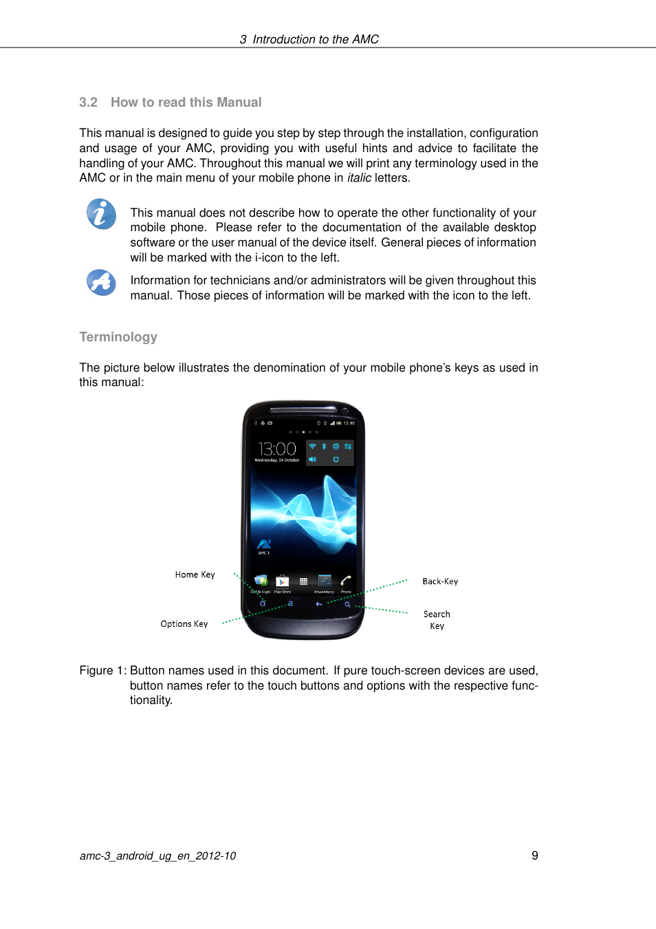 How to read this manual | AASTRA AMC 3 for Android EN User Manual | Page 9 / 57