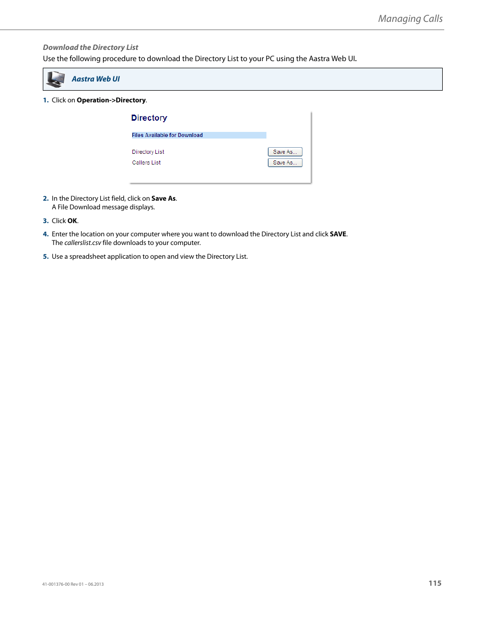 Managing calls | AASTRA 6730i (Version 3.2) User Guide EN User Manual | Page 121 / 185