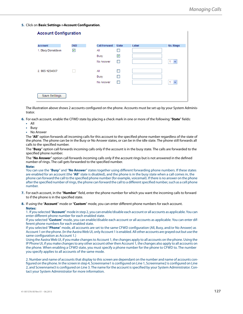 Managing calls | AASTRA 6730i (Version 3.2) User Guide EN User Manual | Page 133 / 185