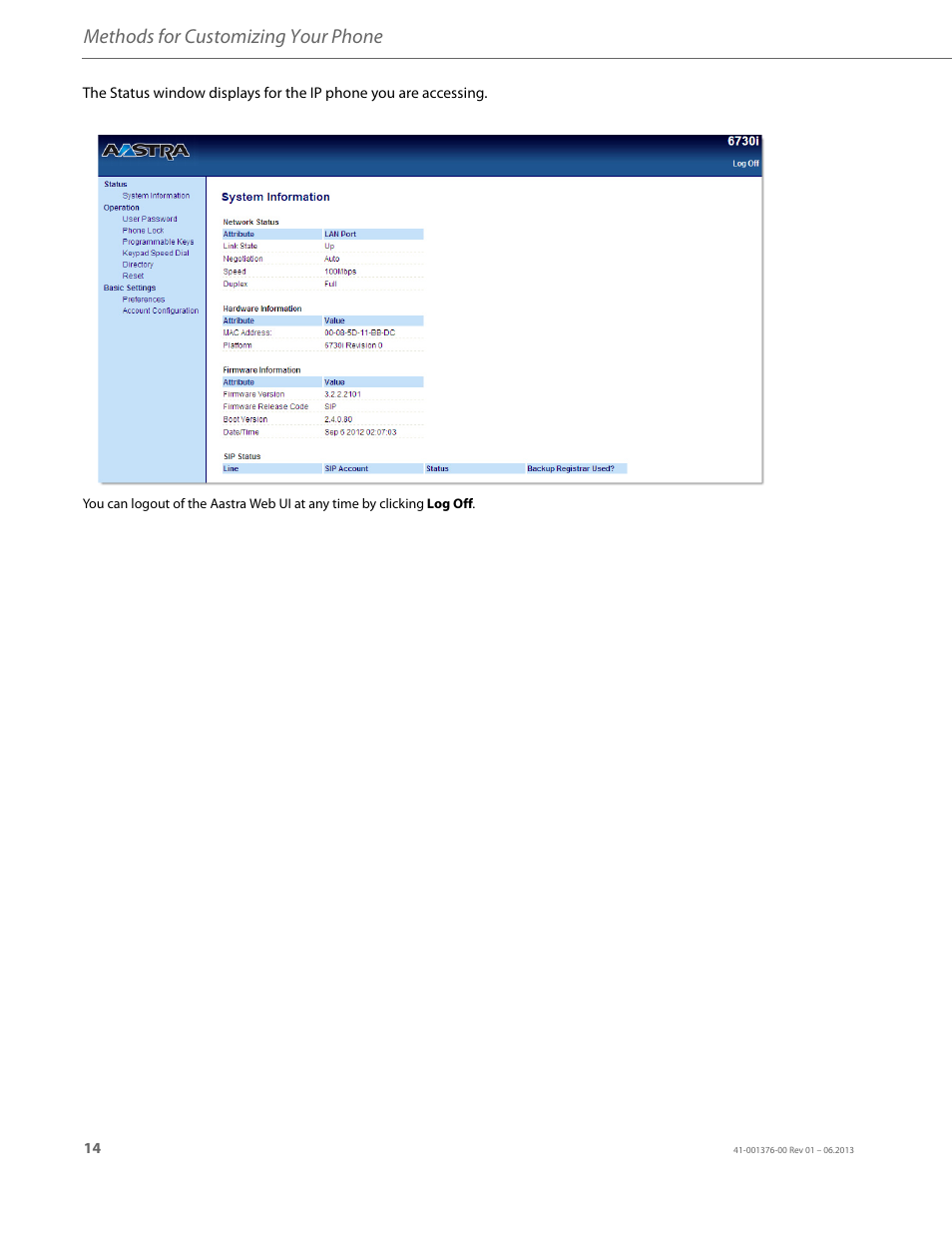 Methods for customizing your phone | AASTRA 6730i (Version 3.2) User Guide EN User Manual | Page 20 / 185