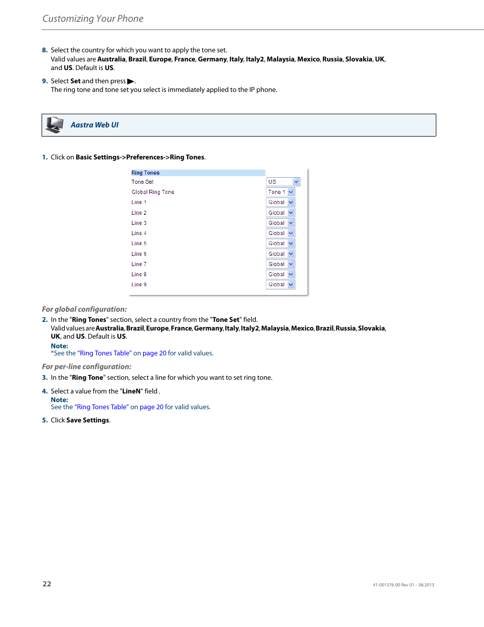 Customizing your phone | AASTRA 6730i (Version 3.2) User Guide EN User Manual | Page 28 / 185