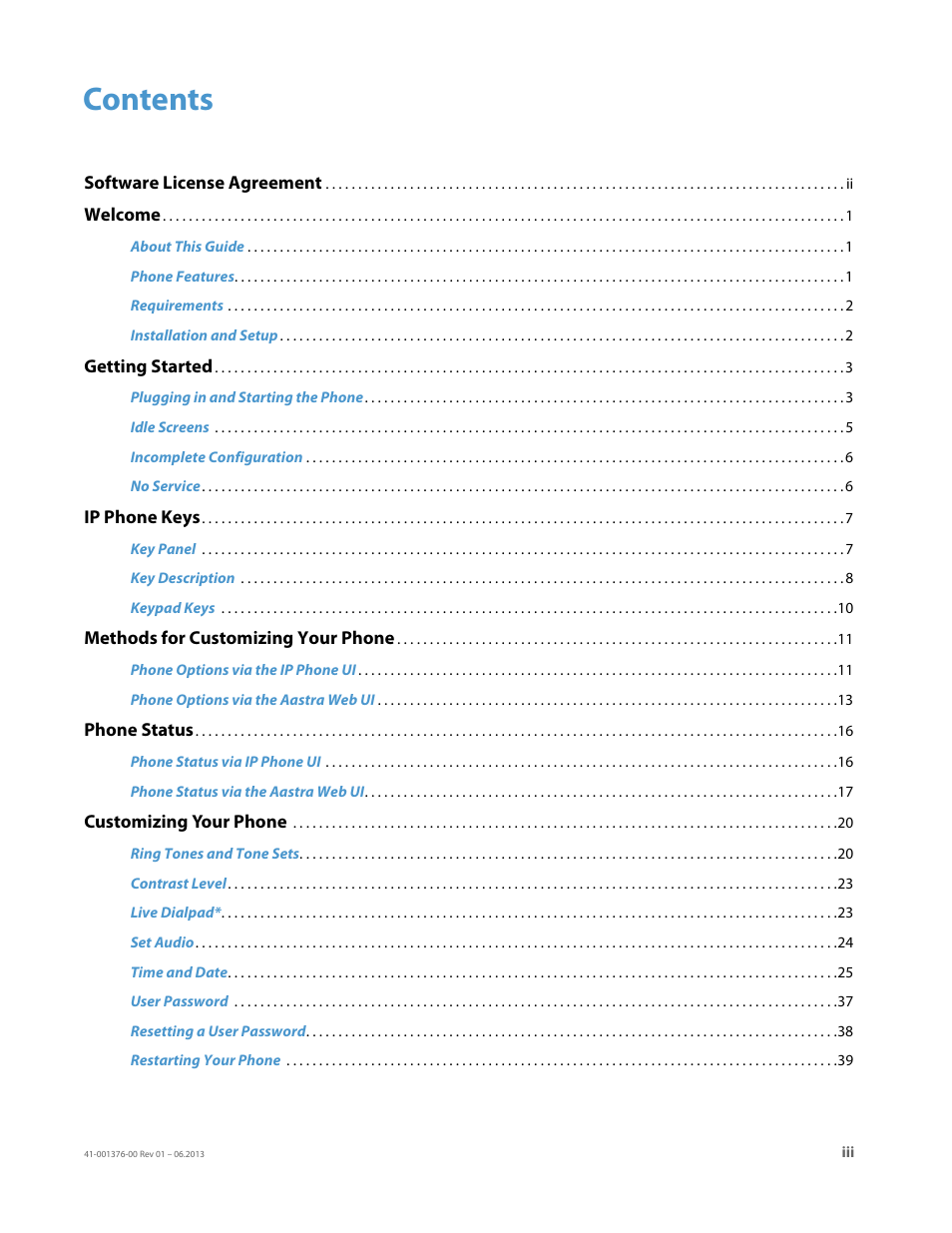 AASTRA 6730i (Version 3.2) User Guide EN User Manual | Page 3 / 185
