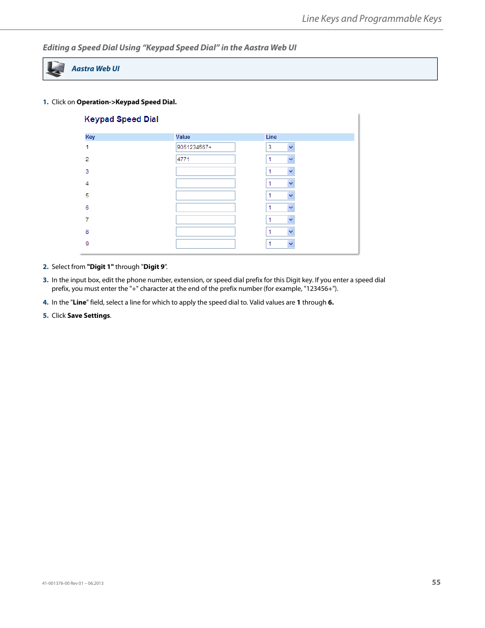 Line keys and programmable keys | AASTRA 6730i (Version 3.2) User Guide EN User Manual | Page 61 / 185