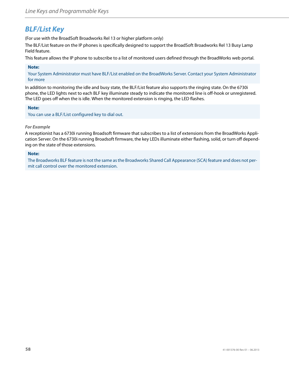 Blf/list key, Line keys and programmable keys | AASTRA 6730i (Version 3.2) User Guide EN User Manual | Page 64 / 185
