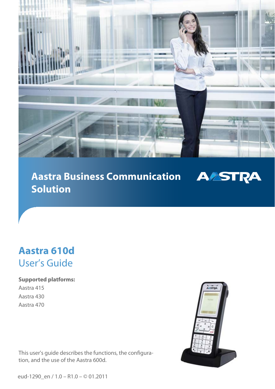 AASTRA 610d for Aastra 400 User Manual EN User Manual | 100 pages