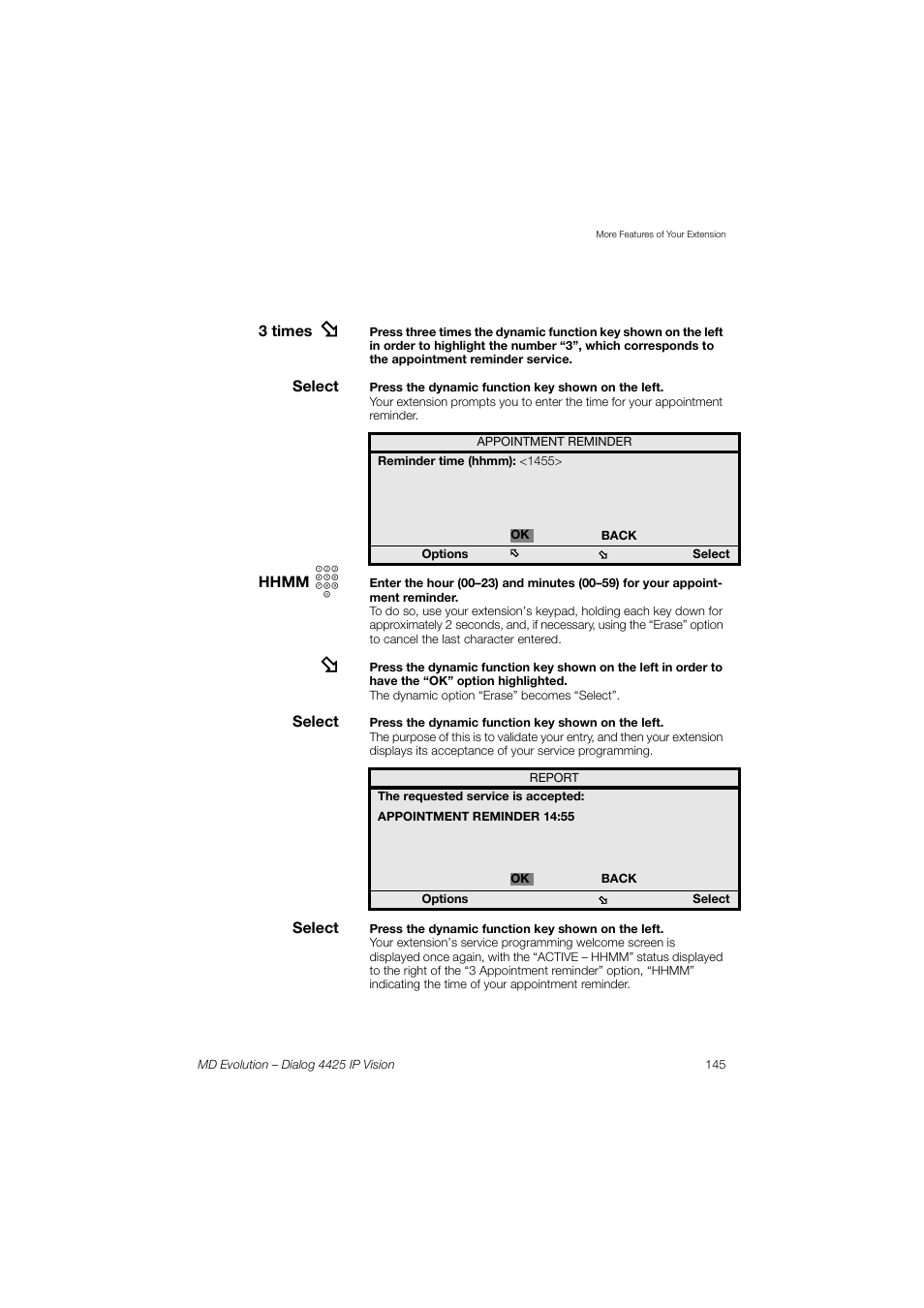 AASTRA 4425 IP Vision for MD Evolution User Guide User Manual | Page 145 / 224