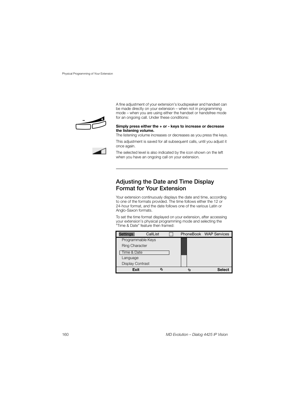 AASTRA 4425 IP Vision for MD Evolution User Guide User Manual | Page 160 / 224