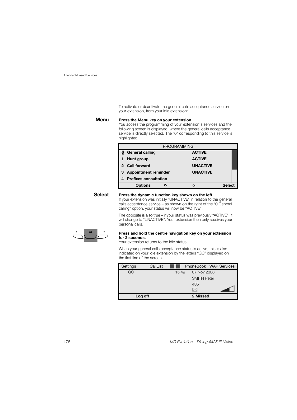 AASTRA 4425 IP Vision for MD Evolution User Guide User Manual | Page 176 / 224