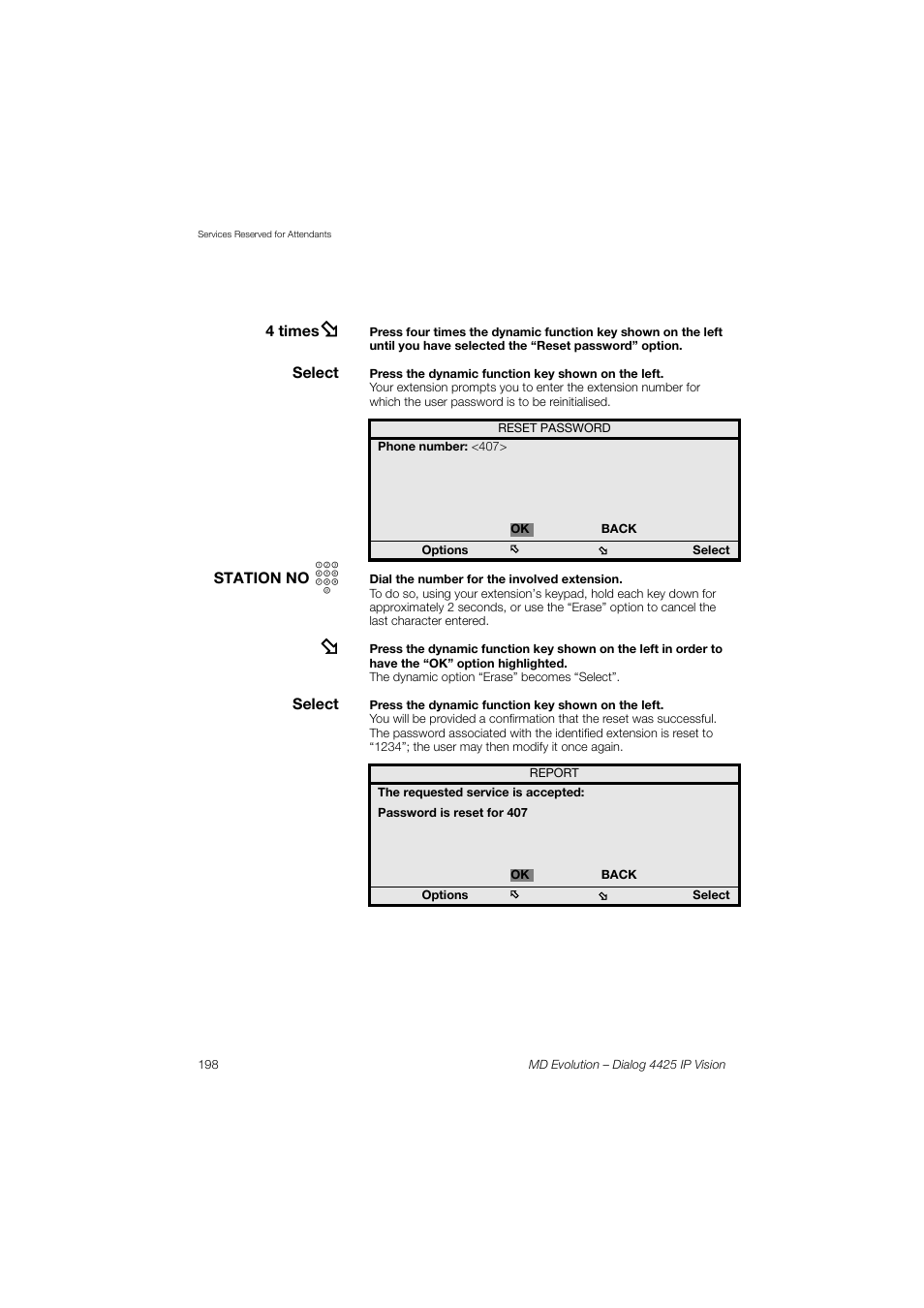 AASTRA 4425 IP Vision for MD Evolution User Guide User Manual | Page 198 / 224