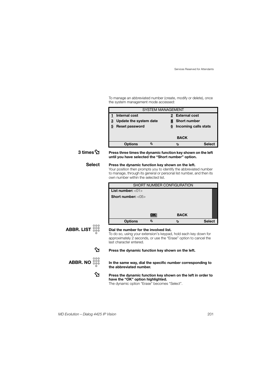 AASTRA 4425 IP Vision for MD Evolution User Guide User Manual | Page 201 / 224