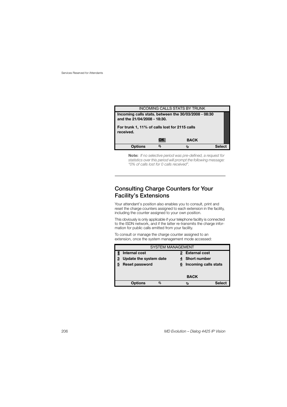 AASTRA 4425 IP Vision for MD Evolution User Guide User Manual | Page 206 / 224