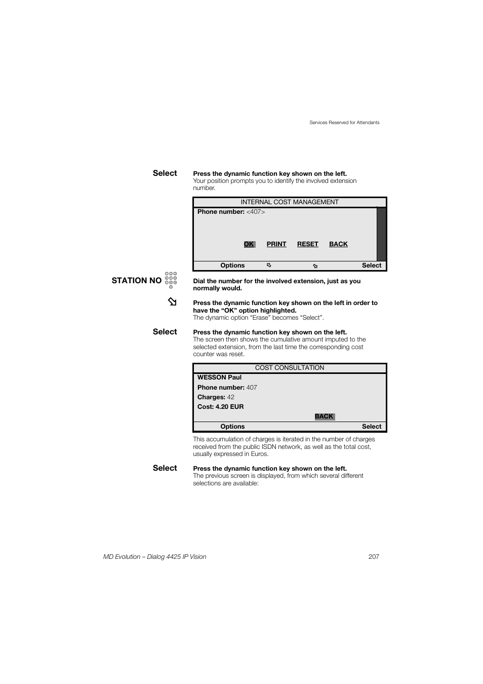 AASTRA 4425 IP Vision for MD Evolution User Guide User Manual | Page 207 / 224