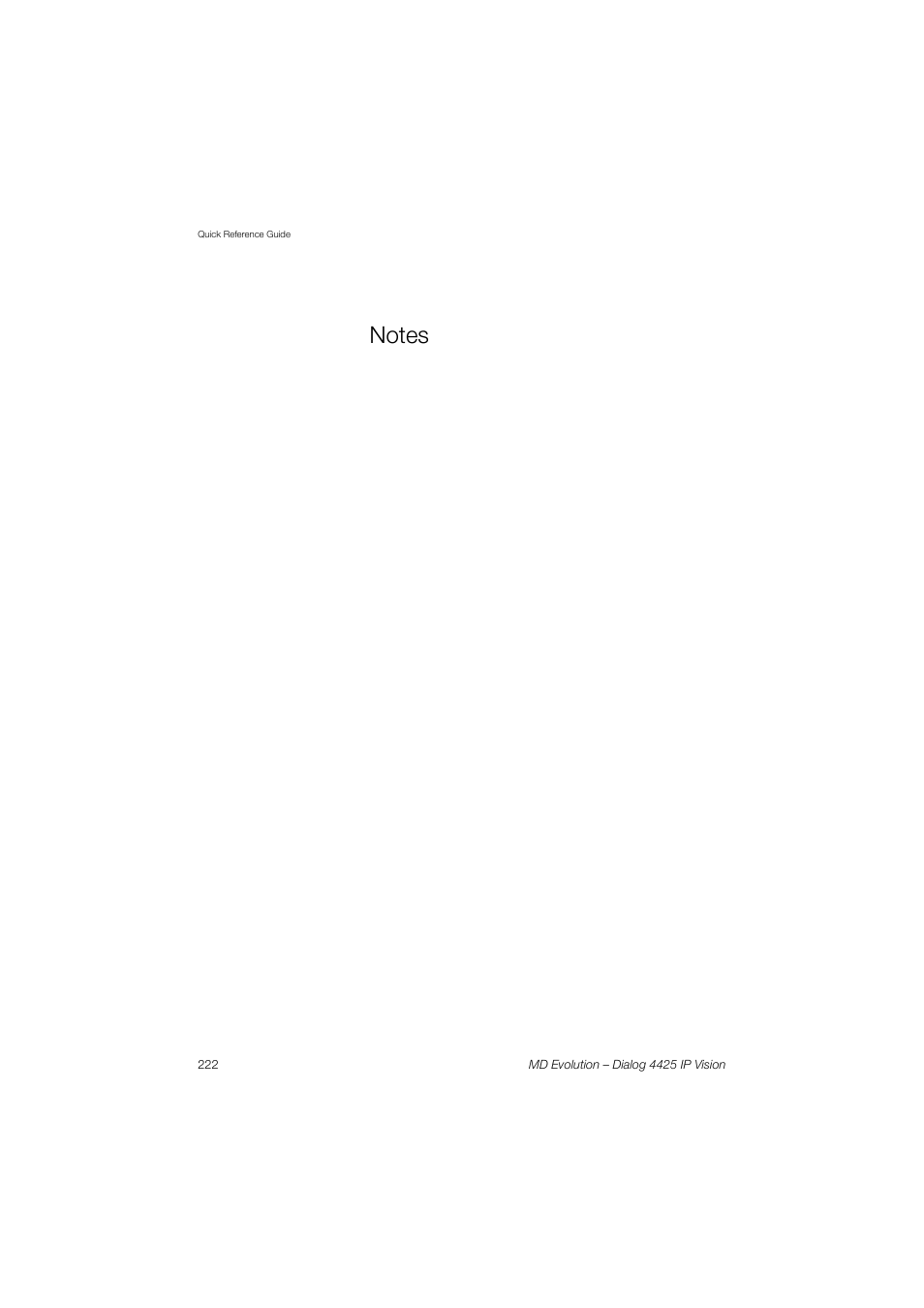 AASTRA 4425 IP Vision for MD Evolution User Guide User Manual | Page 222 / 224