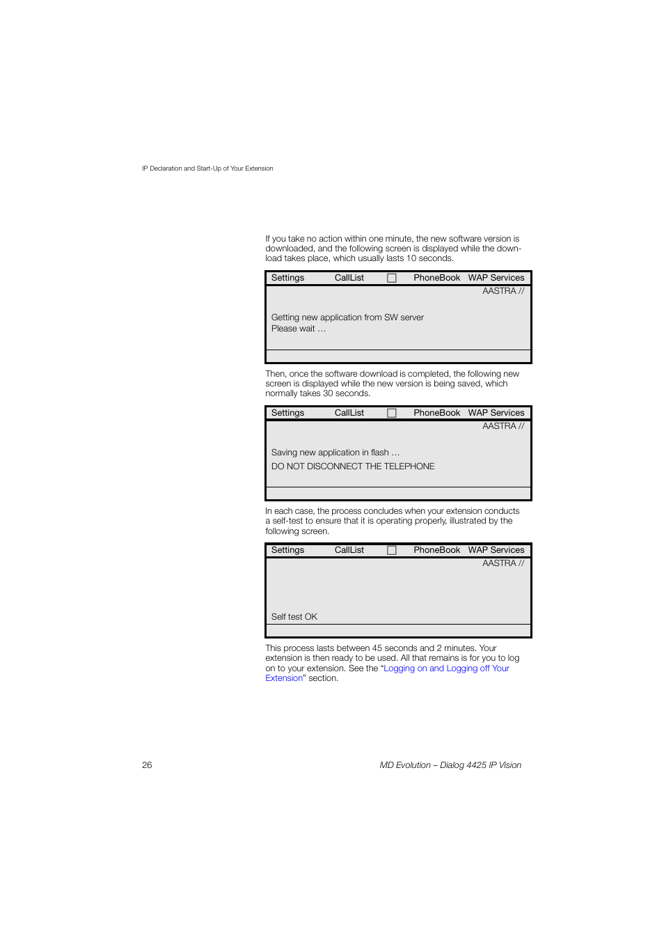 AASTRA 4425 IP Vision for MD Evolution User Guide User Manual | Page 26 / 224