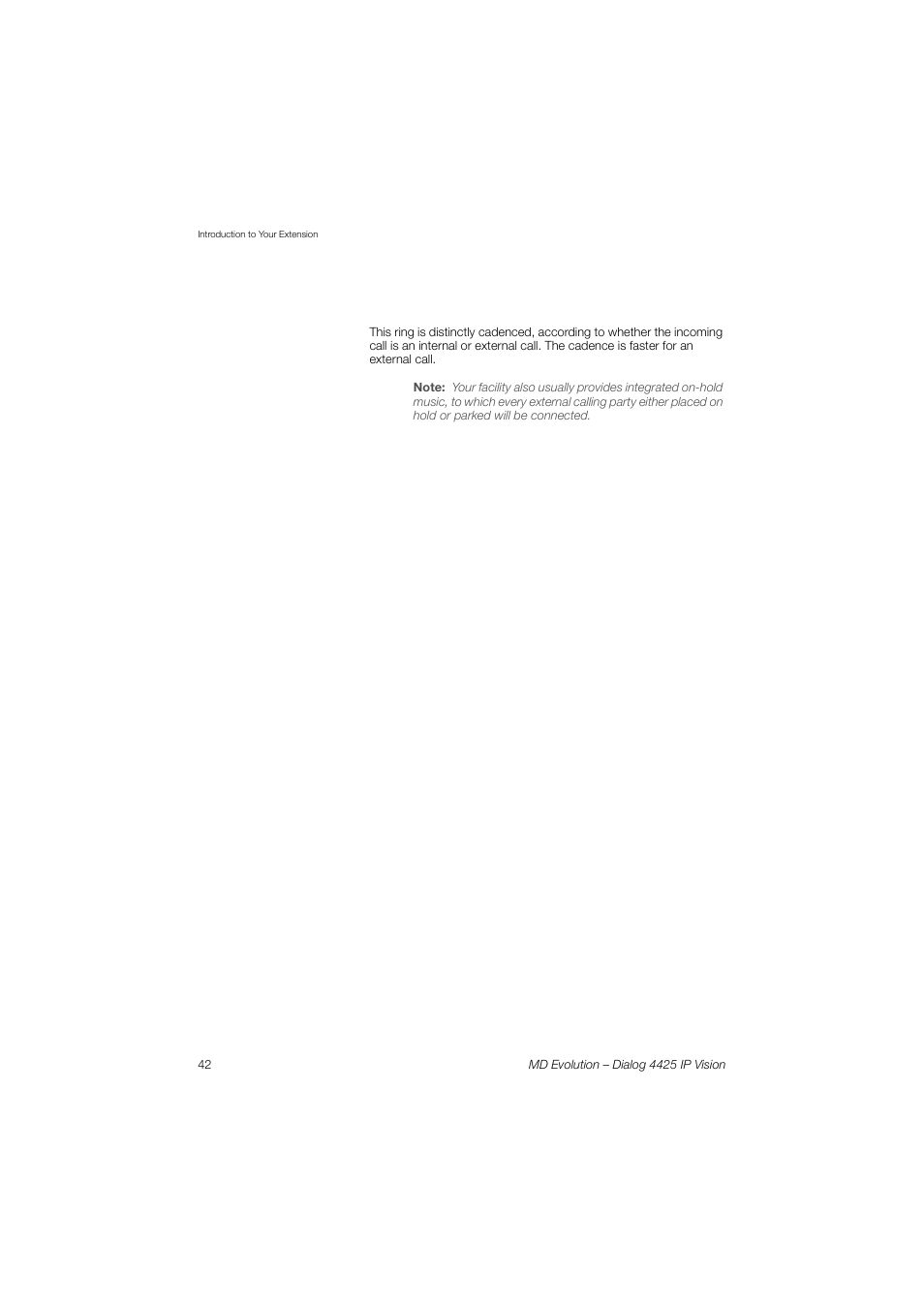 AASTRA 4425 IP Vision for MD Evolution User Guide User Manual | Page 42 / 224
