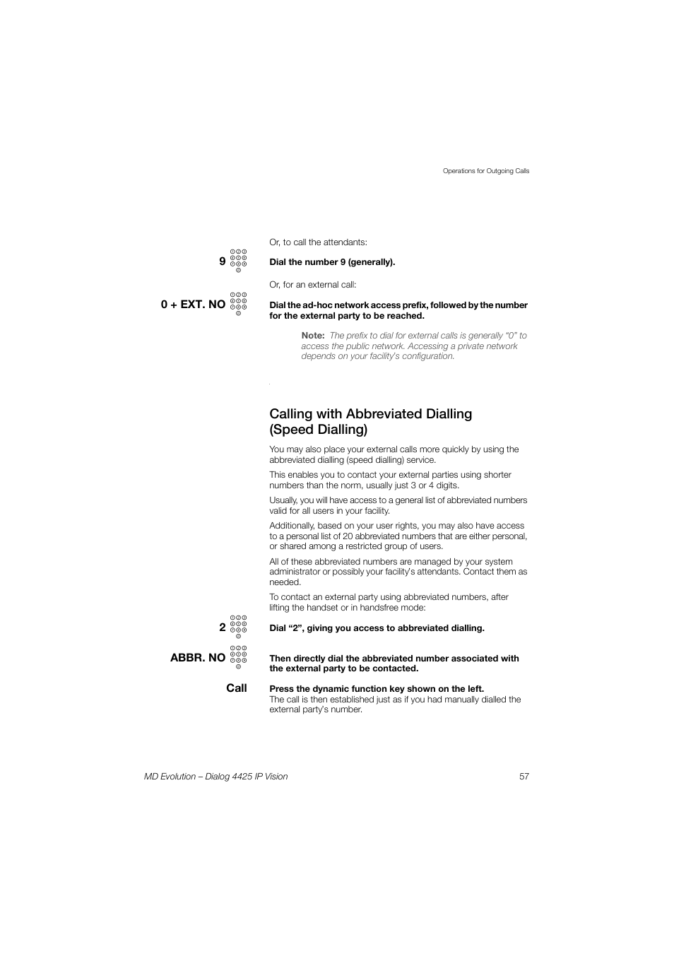 AASTRA 4425 IP Vision for MD Evolution User Guide User Manual | Page 57 / 224