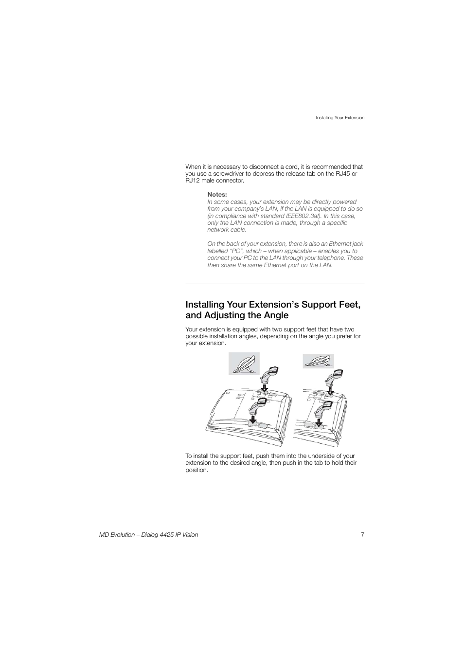 AASTRA 4425 IP Vision for MD Evolution User Guide User Manual | Page 7 / 224