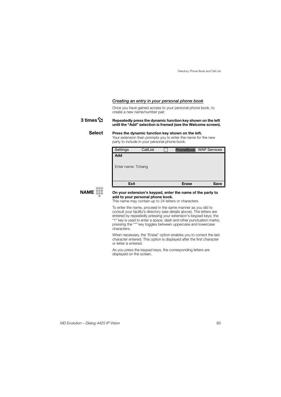 AASTRA 4425 IP Vision for MD Evolution User Guide User Manual | Page 83 / 224