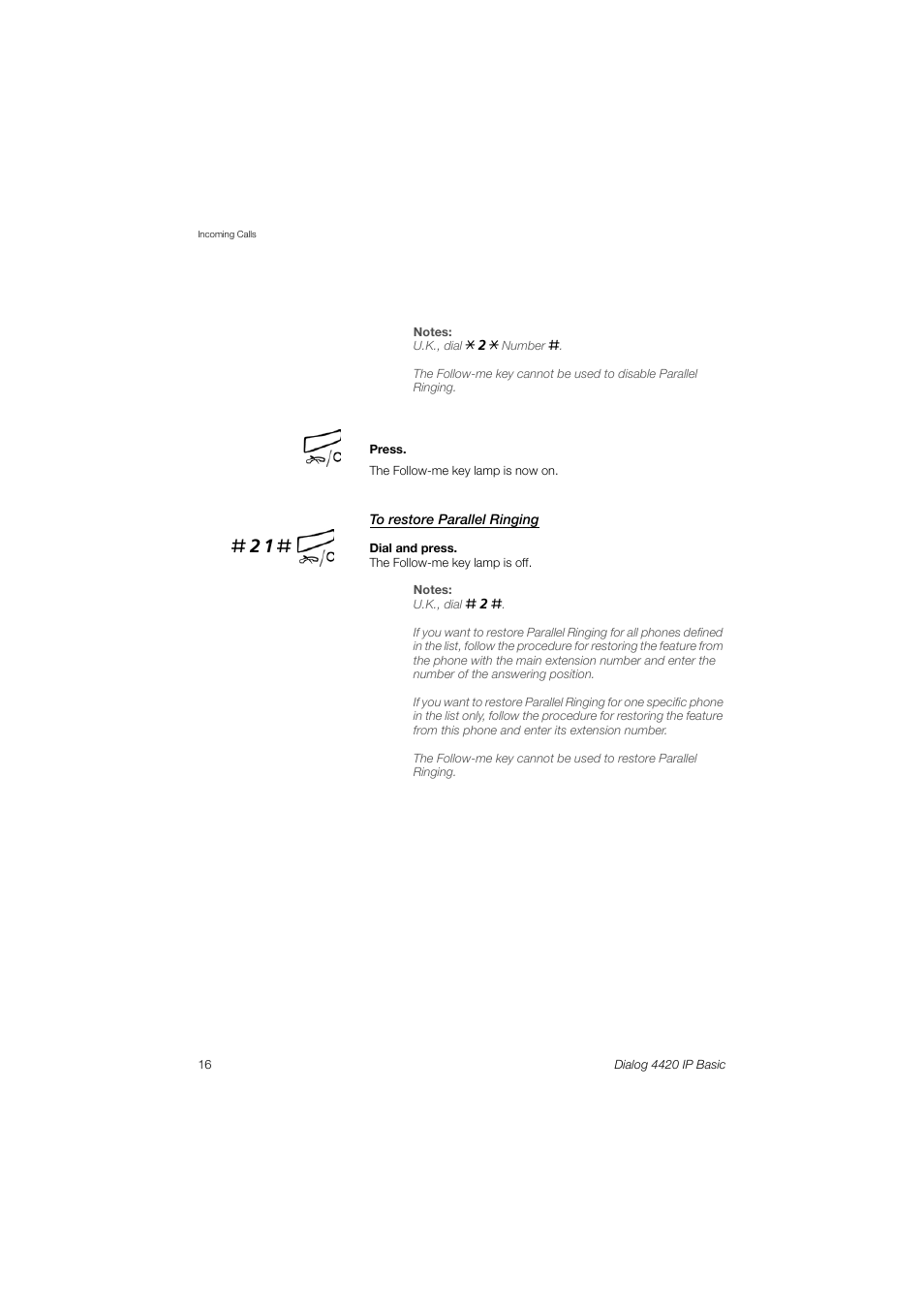 AASTRA 4420 IP Basic (SIP) for MX-ONE User Guide User Manual | Page 16 / 72