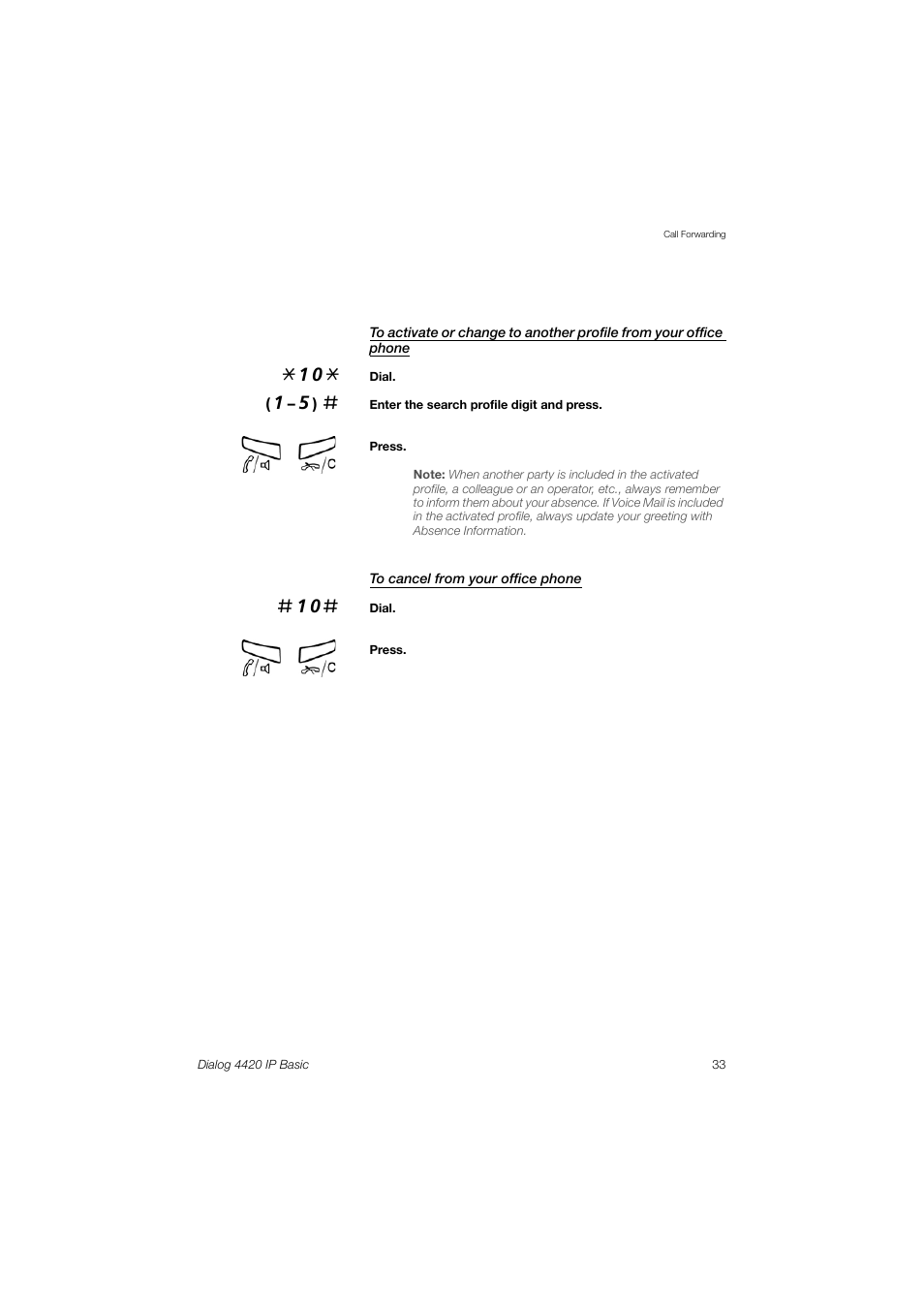AASTRA 4420 IP Basic (SIP) for MX-ONE User Guide User Manual | Page 33 / 72